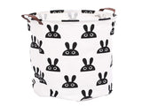 Laundry Basket Cute Rabbit Cotton 40x40x50cm Dirty Clothes Hamper Storage Basket Waterproof Lining V1294-YM0512-3117220249911
