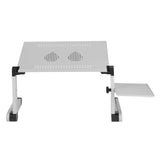 Aluminum Alloy Laptop Desk with Cooling Fan Portable Adjustable Lifting Folding Table for Home V1294-YM0901-3116210062511