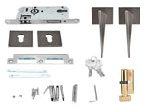 Split Door Lock Handle Kit Modern AntiTheft Door Lockset for Home Bedroom Bathroom Office V1294-YM0901-3114210070711