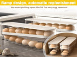 Automatic Rolling Egg Holder 14 Egg Dispenser Plastic Fridge Organizer Double Layer Egg Rack V1258-DP02-BOL-741