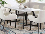 Rectangular Marble-Effect Table V264-DNT-413C-WHE-17M