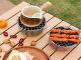 Grill - Portable Charcoal Grill - Mini Stainless Steel Charcoal Grill - Small Outdoor Grill V1188-ZXY-10952