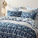 Logan and Mason 250TC Woolamai Blue Cotton Sateen Quilt Cover Set King V442-LED-QUILTCS-WOOLAMAI-BLUE-KI