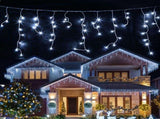 Jingle Jollys 32M Christmas Lights Solar Icicle String Lights 960 LED Cool White XM-LED-960-IC-CW-40M-SLA