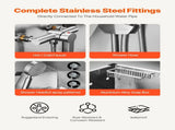127 cm Dog Grooming Bath Tub Stainless Steel w Stairs Water Filter V952-BXGCWYG50CSL5T18XV0