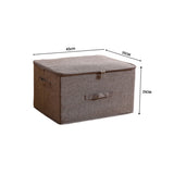 SOGA 2X Coffee Large Portable Double Zipper Storage Box Moisture Proof Clothes Basket Foldable Home SBOX026X2