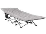 Artiss Folding Bed With Mattress Heavy Duty Grey 185CM FOLD-71-MAT-GY