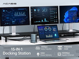 ACASIS DS-7A15 15-in-1 USB-C Dock Triple 4K HDMI DP 10Gbps PD Docking Station V28-ELEACADS7A15