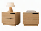 Artiss 2X Bedside Table 2 Drawers Nightstand Pine FUR-U-BS-04-WDX2