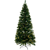 Jingle Jollys 1.8m Christmas Tree Optic Fibre LED Xmas tree Warm White XM-TR-LED-6F-WW-DX