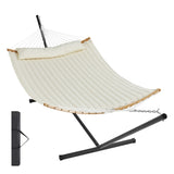 Two Person Hammock with Stand Included, Double Hammock with Curved Spreader Bar and Detachable V952-HFDCMBSCSTXHSCU1GV0