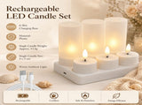 LED Rechargeable Flameless Candle Night Light Set USB Charging Decorative V888-ELOSUNG53483
