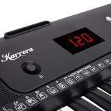 Karrera 61-Key Electronic Piano Keyboard with LED and Folding Stand in Black CHJ-SD1 EKB-CHJ-SD1-BK