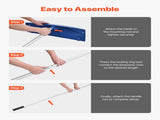 Snow Roof Rake, 60cm PP Plastic Blade, 1.18-5.55 m Adjustable Roof Snow Scraper with Wheels, V952-WDPZ20FTGBSSJ5WOZ001V0