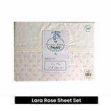 225TC Lara Rose Sheet Set Single V442-CAP-SHEETS-LARAROSE-CREAM-SB