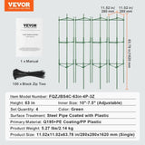 4 Packs Tomato Cages for Garden 1620 mm Tomato Plant Stakes Support Cage V952-KZDFQZZZCJ68FH9Y4V0