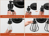 Double Head Wall Sconce Industrial Wire Cage Wall Light Vintage Style Wall Lamp V1294-YM0717-10024090