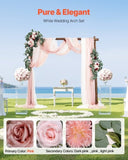 VEVOR Artificial Wedding Arch Flowers Kit Pink With 2 Pcs Flowers 3 Pcs Drapes V952-HLGMHTJ5JTFSIZ4UYV0