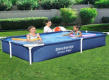 Bestway Swimming Pool 221x150x43cm Steel Frame Above Ground Pools 1200L BW-POOL-SQ-259-56545