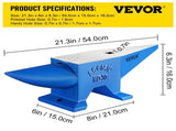 Pro Horn Anvil , 30KG/66.1LBS Weight Steel Anvil Blacksmith Blacksmith Anvil, Portable Rugged Cast V952-30KGGZ00000000001V0