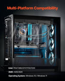 VEVOR CPU Liquid Cooler AIO CPU Water Cooler with 3 PWN Fans Intel AMD V952-CPULQFSSLDPBNKJ8OV9
