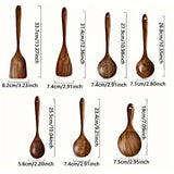 7-Piece Natural Teak Wooden Spoons for Cooking Set V728-PBVG11048