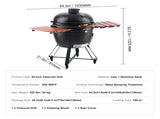 Portable Charcoal Propane Gas Grills with Cover and Cart, Heavy Duty Stainless Steel BBQ V952-TCYXLYC243700Y92IV0