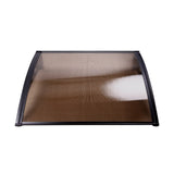 Instahut Window Door Awning Canopy 1.5mx3m Brown Sheet Black Plastic Frame AWN-15X3-BR