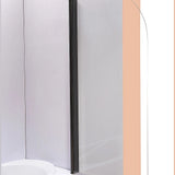 180 Degree Pivot Door 6mm Safety Glass Bath Shower Screen 900x1400mm By Della Francesca V63-830141