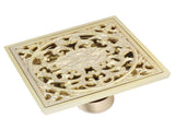 10x10cm Floor Drain Gold Copper Deodorant Floor Drain Strainer for Kitchen Bathroom HotelDeep Water V1294-YM0901-3112210046612