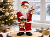 Electric Musical Santa Claus Figurine, About 45cm Tall with Music, Creative Standing Doll, Full of V1232-SDLR-DCK-001