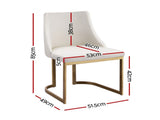 Artiss Dining Chairs Set of 4 Linen Fabric Frame Beige MO-DIN-C-02-FA-BGX4