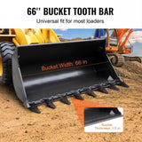 Bucket Tooth Bar, 1650mm, Heavy Duty Tractor Bucket 8 Teeth Bar for Loader Tractor Skidsteer, 2000 V952-NYCDWJC66INCNEM28V0