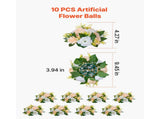 Flower Ball Arrangement Bouquet 10 PCS, 240 mm Diameter Artificial Flower Balls Wedding Table V952-ZSHQQXXBSBS9XFFOK001V0