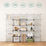 SONGMICS 16 Cube Storage Organizer Storage with Rubber Mallet White V227-8498402112000