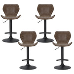 Artiss 4x Bar Stools Vintage Leather Gas Lift Brown BA-K-9977-BRX4