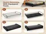Set 2 Pcs XXL Under Bed Rolling Storage Containers with 50L Large Capacity and Wheels V178-36129