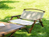 4x Bamboo Foldable Outdoor Camping Chair Wooden Travel Picnic Park Folding - Khaki/Beige V563-75622-KHAKI-4PCS