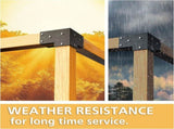 Pergola Kit Corner Brackets for 4x4 Wood Posts, Powder Coated Steel Made, 3-Way V1258-DP02-F-583