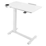 Overbed Table, Mobile Bed Side Table with Flip Desktop and 4 Hidden Wheels, Height & Angle V952-CSZGXDZZCSFZ3O0N9001V0