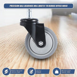 5x Office Chair Caster Wheels Set Heavy Duty & Safe for All Floors w/Universal Fit V63-828141