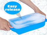 2pc Extra Large Ice Block Mold Silicone Ice Cube Molds Reusable Ice Cube Tray Foldable Big Ice Bath V1369-AZ3-W-05885