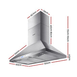 Devanti 1200mm Range Hood 120cm BBQ Commercial Rangehood RH-BBQ-1200