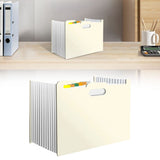 Expanding File Folder 4 Set, 13 Pockets Accordion Document Organizer for Home School, Accordion V1366-AZ2-W-19755