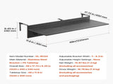 Balcony Hanging Table, 12 x 48 in Folding Balcony Railing Table, Outdoor Balcony Bar Table for V952-FXGZMZ12INCH0ANITV0