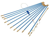 Fiberglass Electrical Wire Pull Kit Blue Fish Tape Cable Rods for Cable Installations 1Set V1366-AZ2-W-18735