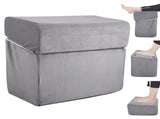 Adjustable Gray Foot Rest Set for Under Desk, Ergonomic Foot Support Cushion, Anti-Slip Design, V1192-AZ-W-18230