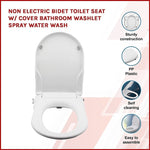 Non Electric Bidet Toilet Seat W/ Cover Bathroom Spray Water Wash V63-836451