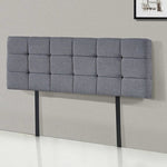 Linen Fabric Queen Bed Deluxe Headboard Bedhead - Grey V63-821433