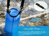 Blue portable shower bag, camping shower, TPU shower bag, hanging outdoor shower, 6L shower bag, V1106-132-BLA-24694